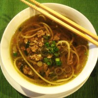 Pork and Udon Noodle Soup